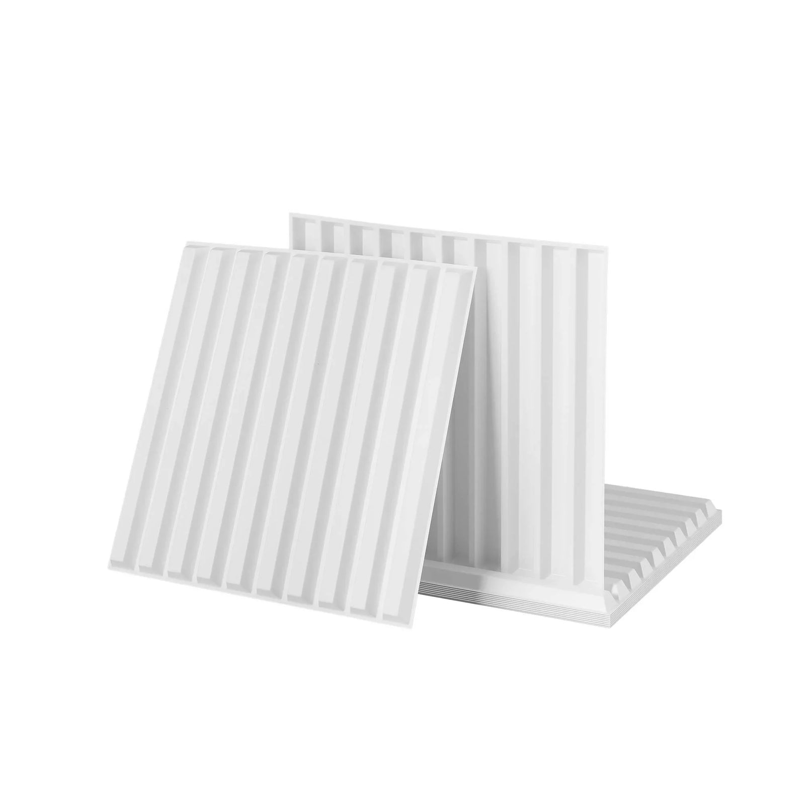 3D Wall Panels Vertical PVC Decorative Panels 50x50cm Set of 15 Feature Wall Vert