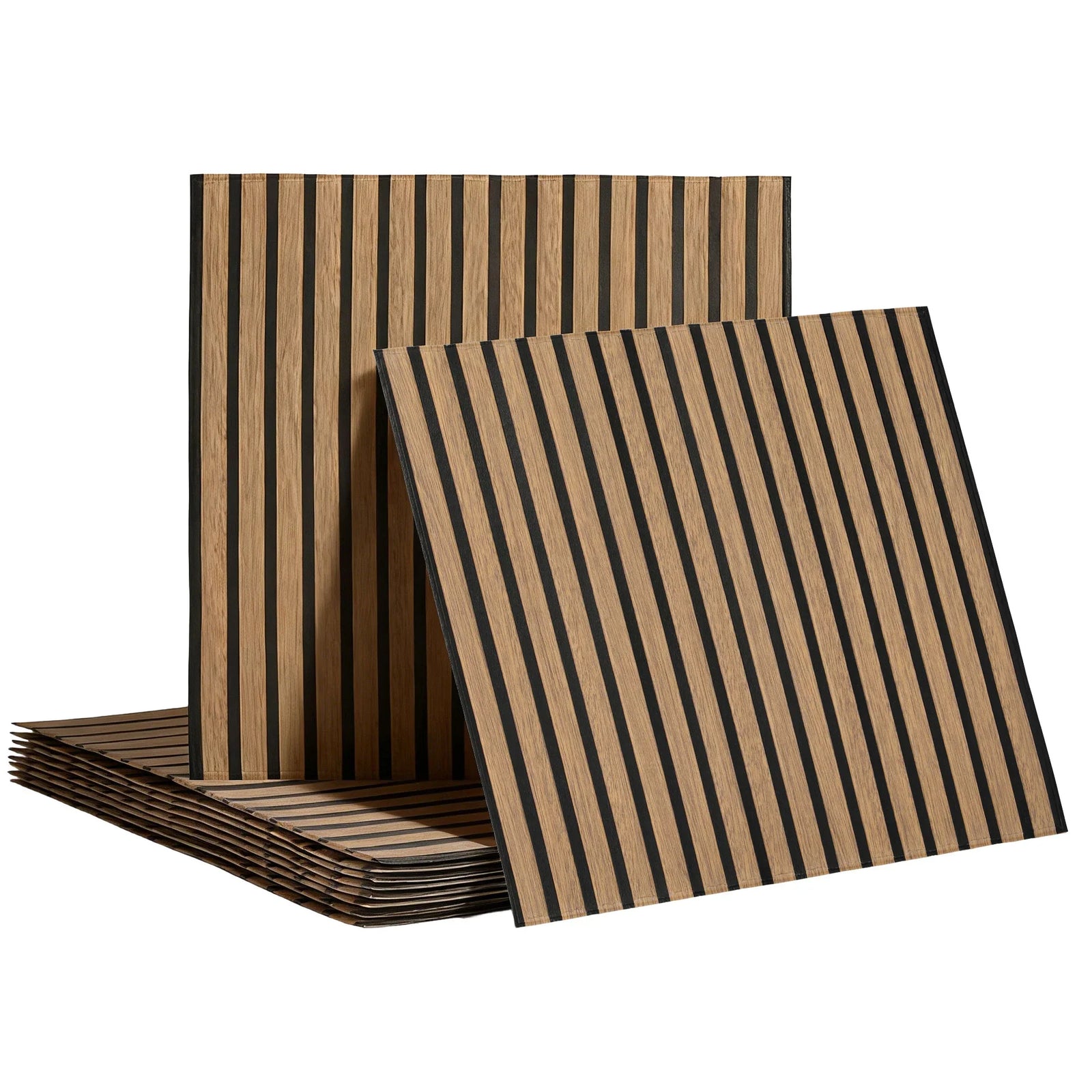 10PCS Peel and Stick Wall Panels Tiles 68X68CM Self Adhesive for Home Office Studio Brown