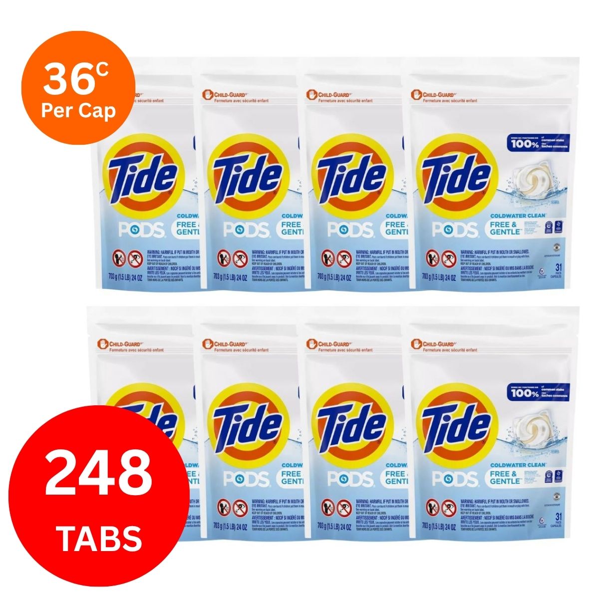 Tide Gentle Cold Water x 248 Laundry Pods-1984023738668158979