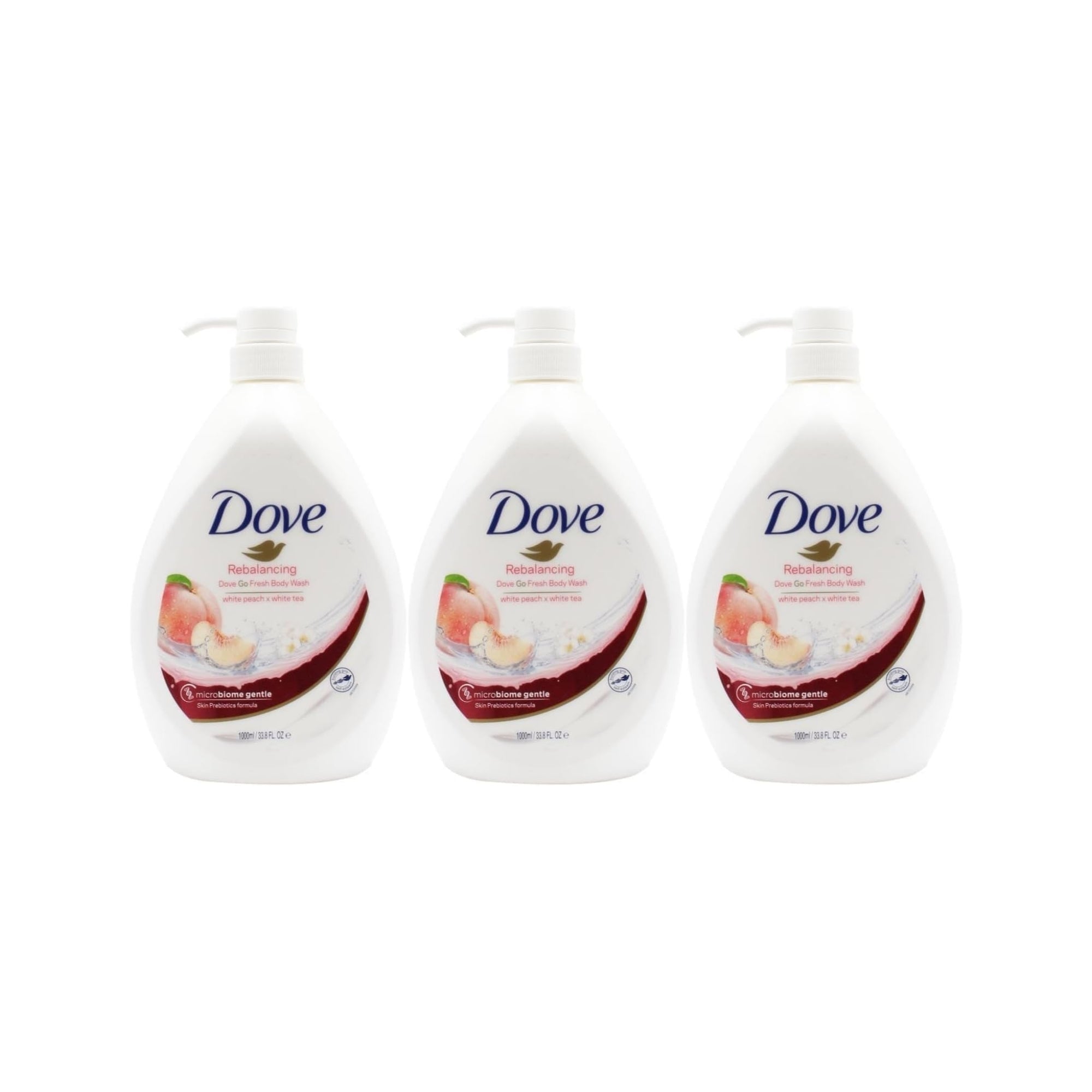Dove 1L Rebalancing White Peach & Tea Body Wash x3-2100034943915790336