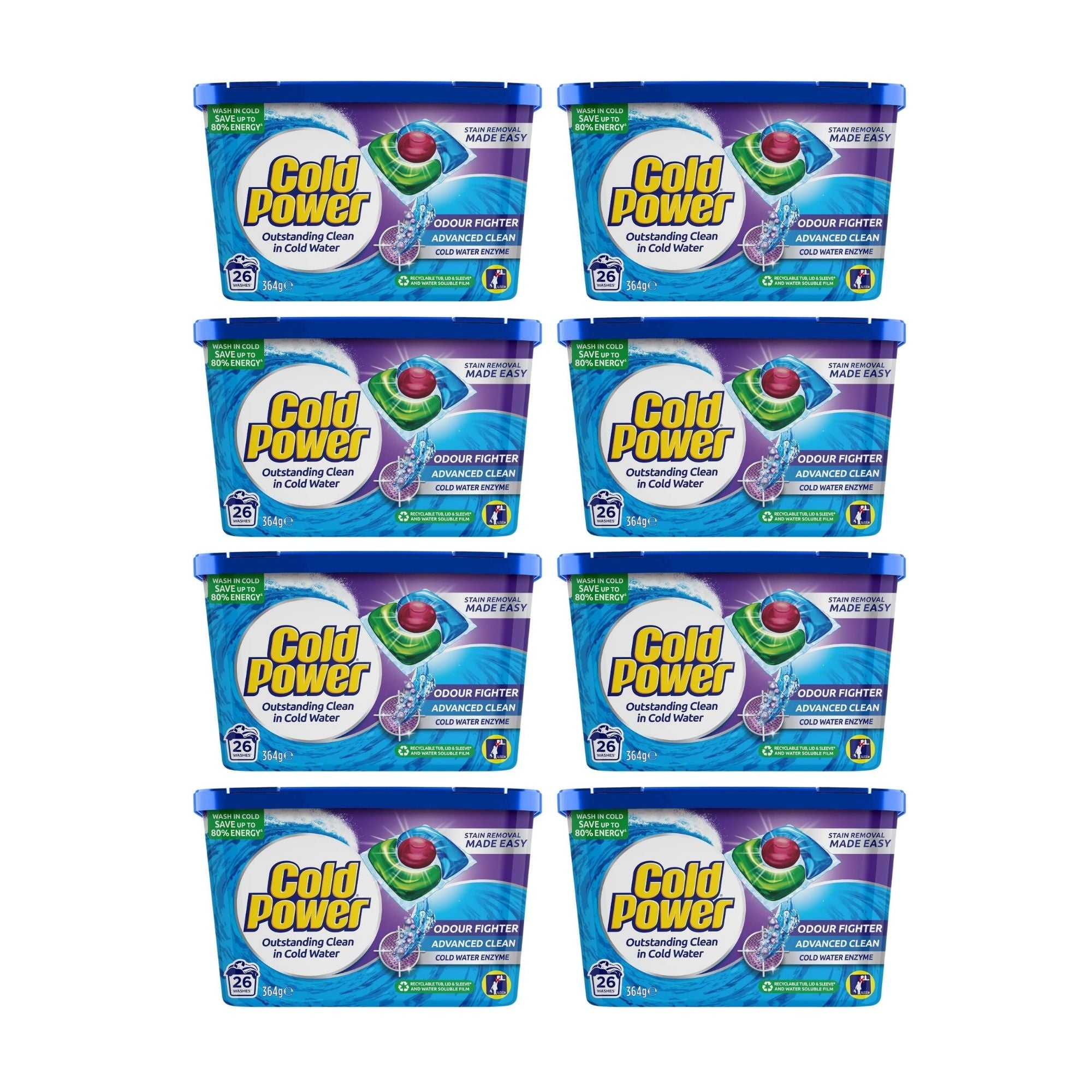Cold Power Odour Fighter x 208 Laundry Detergent Capsules-2102558148886925312