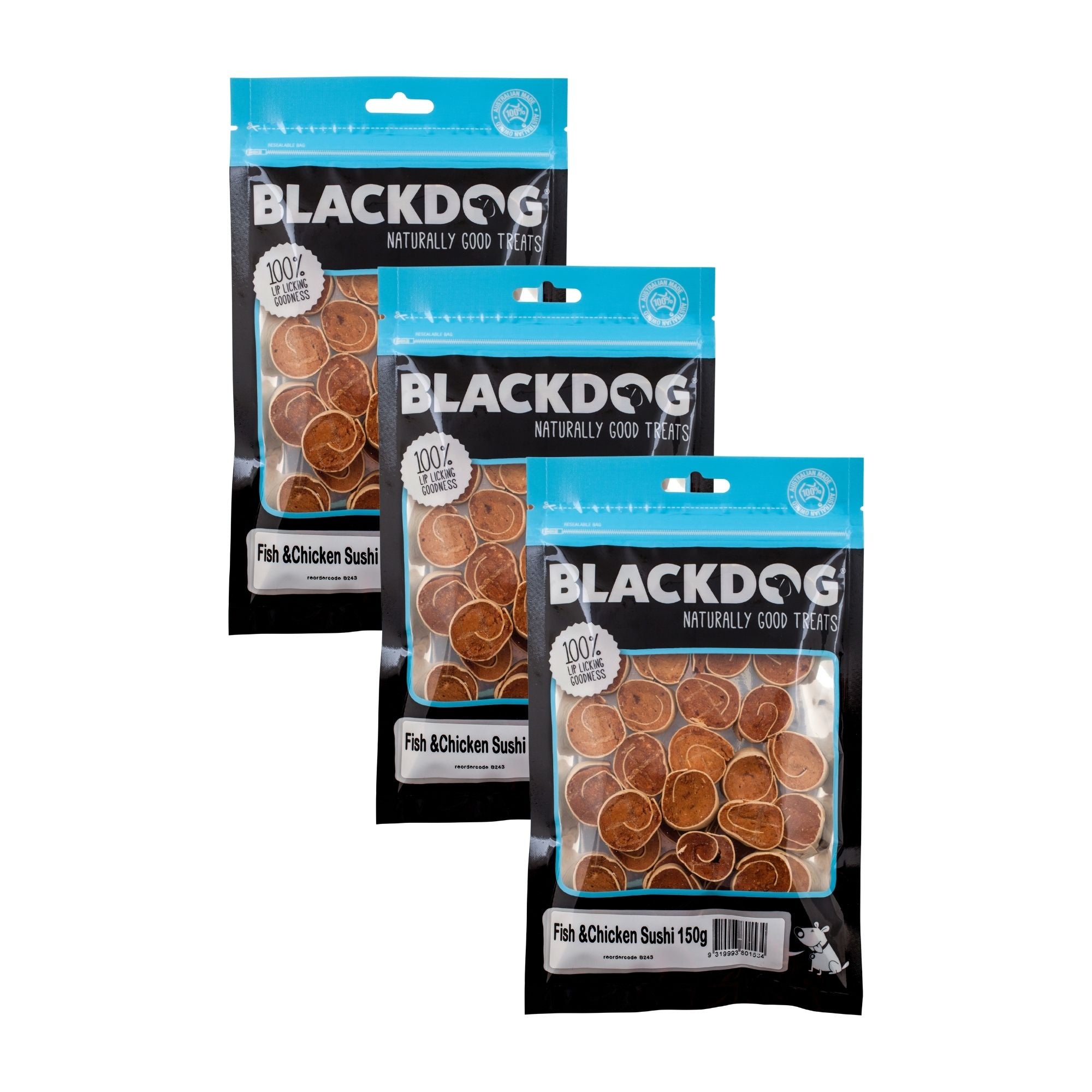 Blackdog Fish & Chicken Sushi 150g x 3pk-2006733405148024832