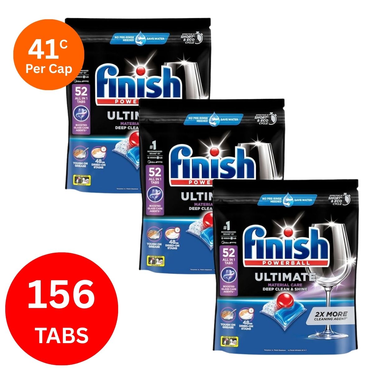 Finish Ultimate x 156 Dishwasher Tablets-1973193597251620864