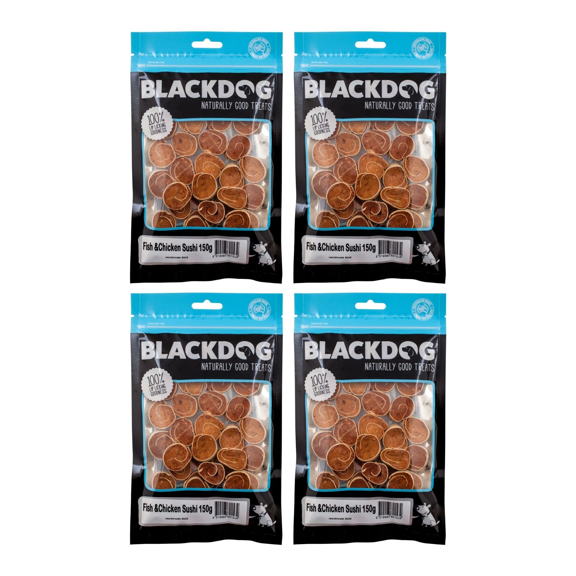 Blackdog Fish & Chicken Sushi 150g x 4pk-2006733405307408384