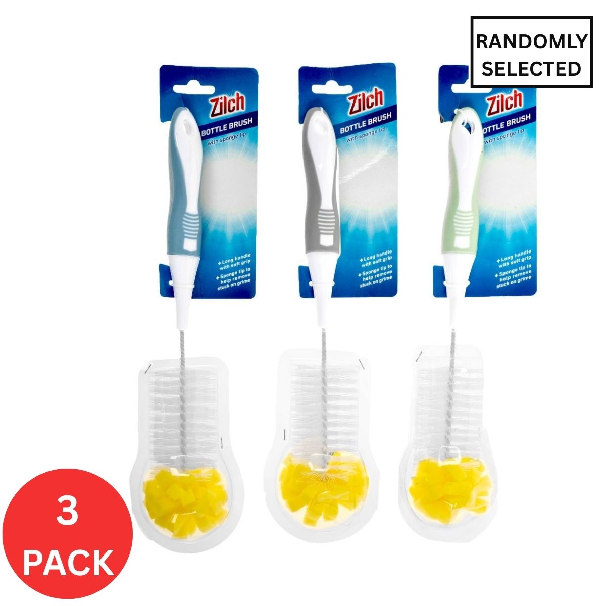 3x Zilch Bottle Brush with Sponge Tip-1973193608613990401