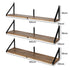 Levede Floating Wall Shelves 3Pcs Rustic Wooden Storage Display Bookshelf Rack-2072893562307088385
