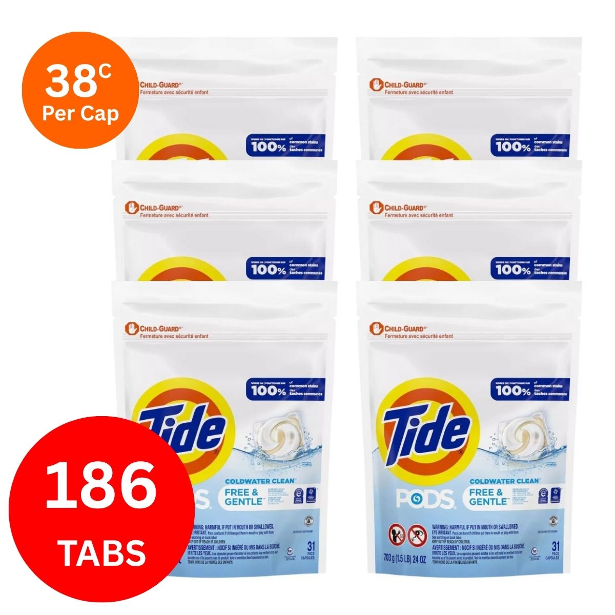 Tide Gentle Cold Water x 186 Laundry Pods-1984023738349391875