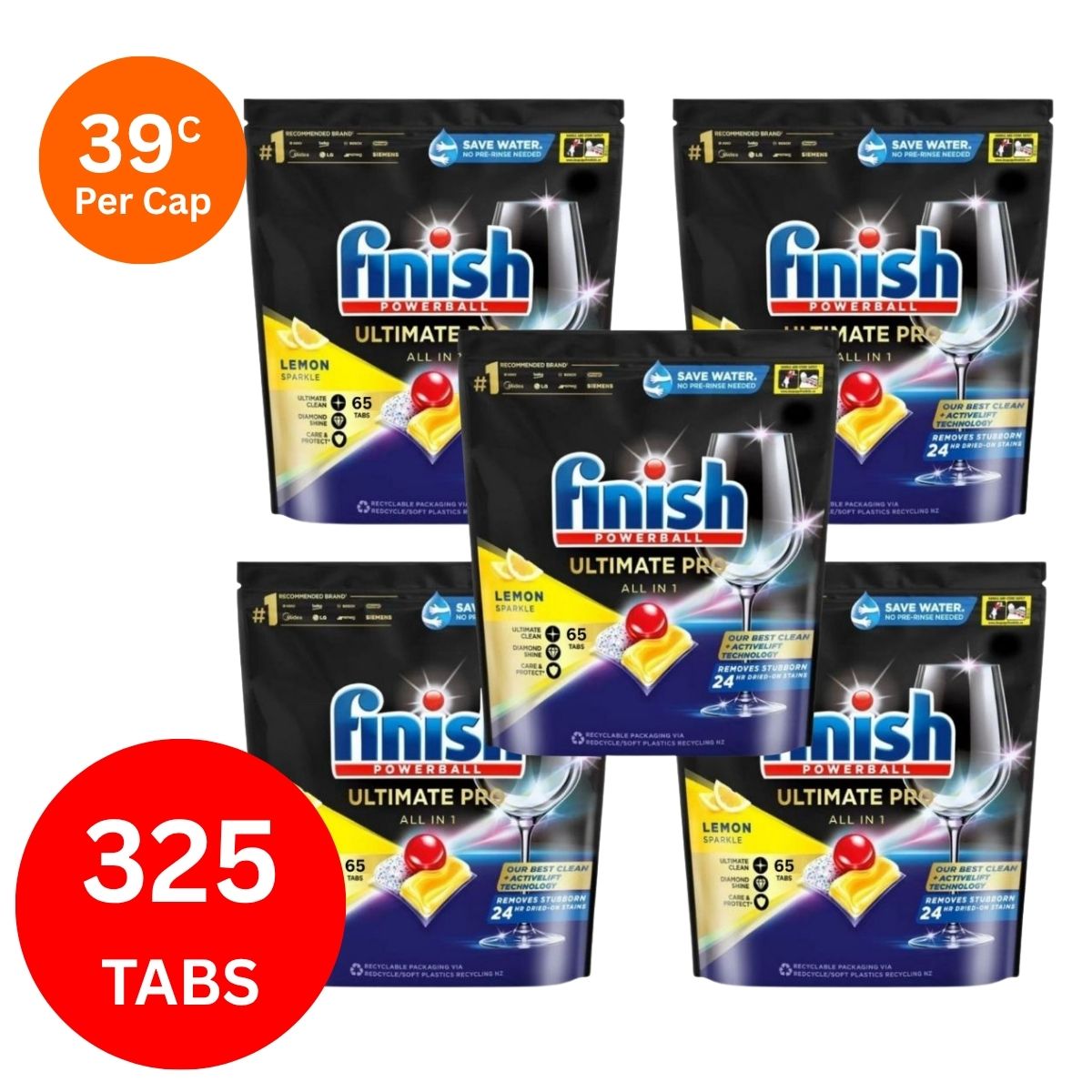 Finish Ultimate Pro x 325 Lemon Dishwasher Tablets-2102558100300107776