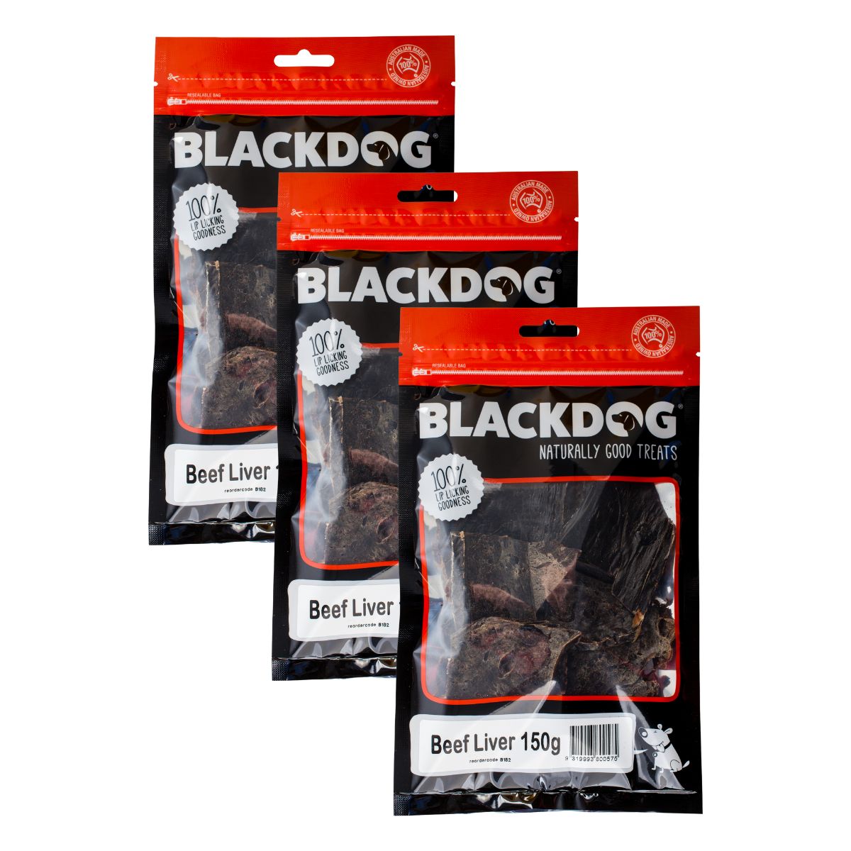 Blackdog Beef Liver 150g x 3pk-1973193584576434177