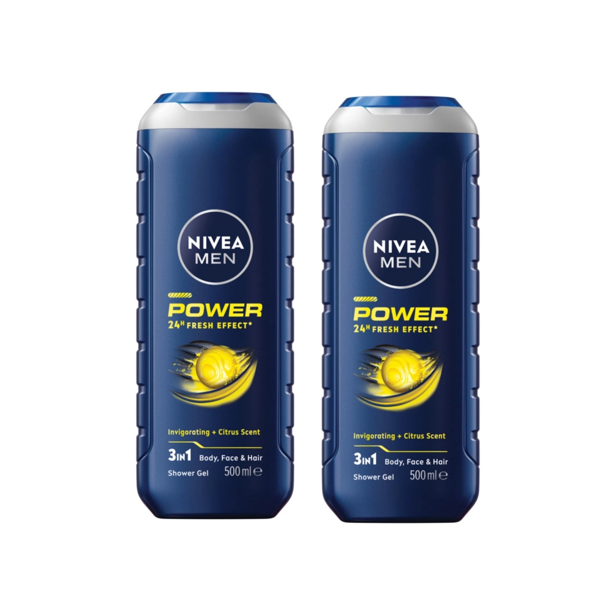 Nivea Men 500ml Power Fresh Shower Gel x2-2100034981555474432