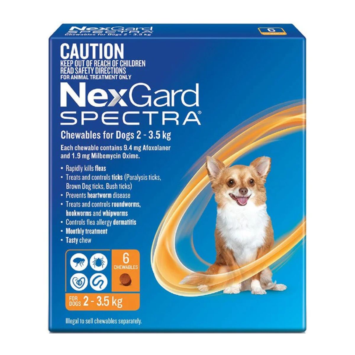 NexGard Spectra Dogs 2-3.5kg 6pk-2006732766779150338