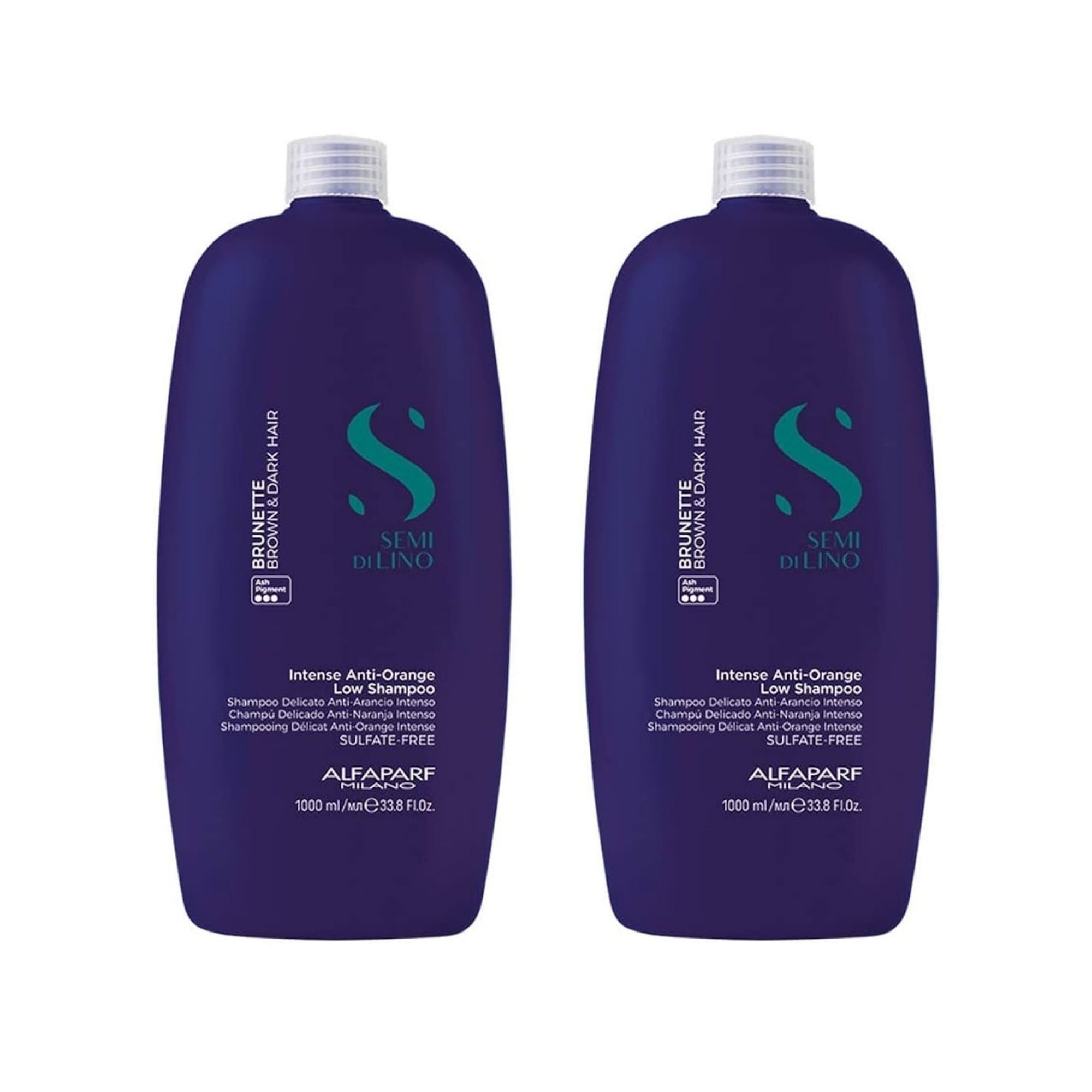 Alfaparf Milano 1000ml Semi di Lino Brunette Anti Orange Low Shampoo x2-2100034934382137344