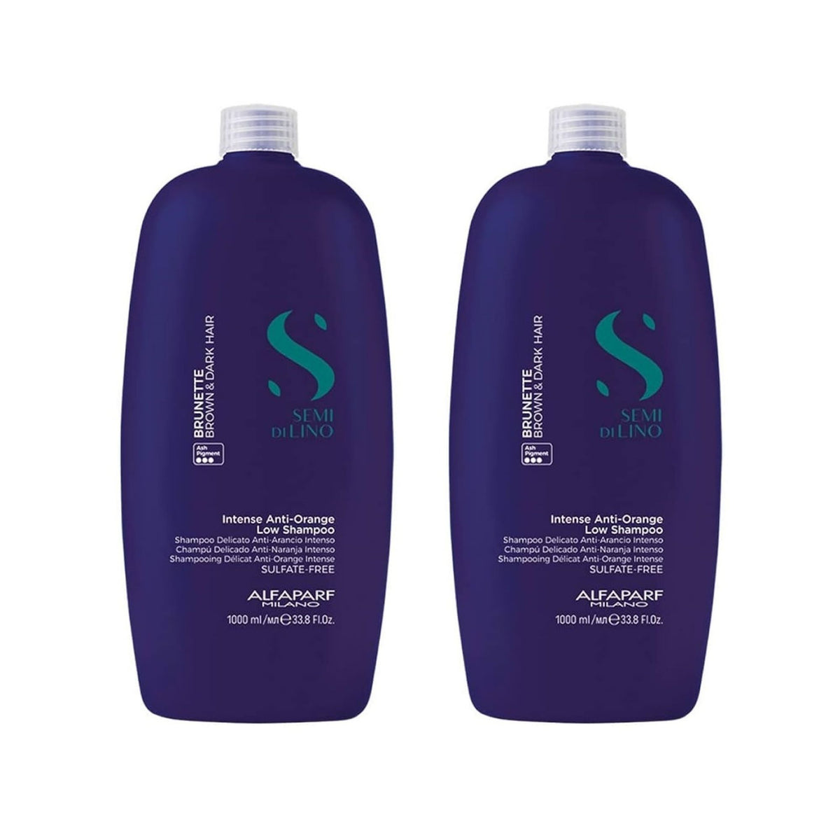 Alfaparf Milano 1000ml Semi di Lino Brunette Anti Orange Low Shampoo x2-2100034934382137344