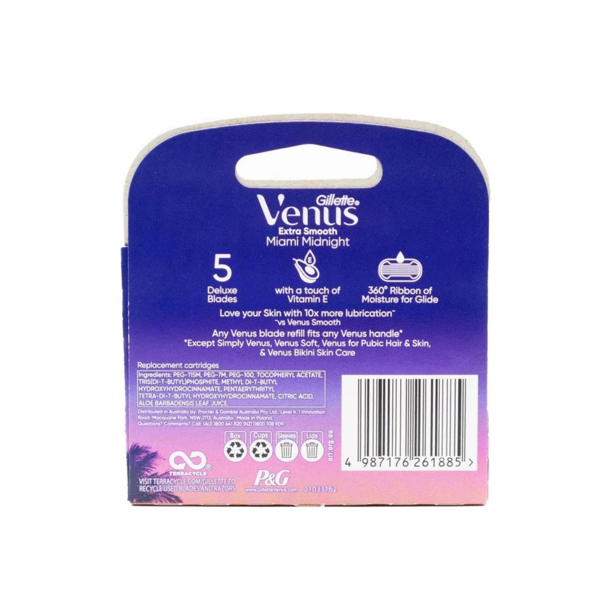 Gillette Venus Extra Smooth Miami Midnight Cartridges 4pk-2100034961343123457