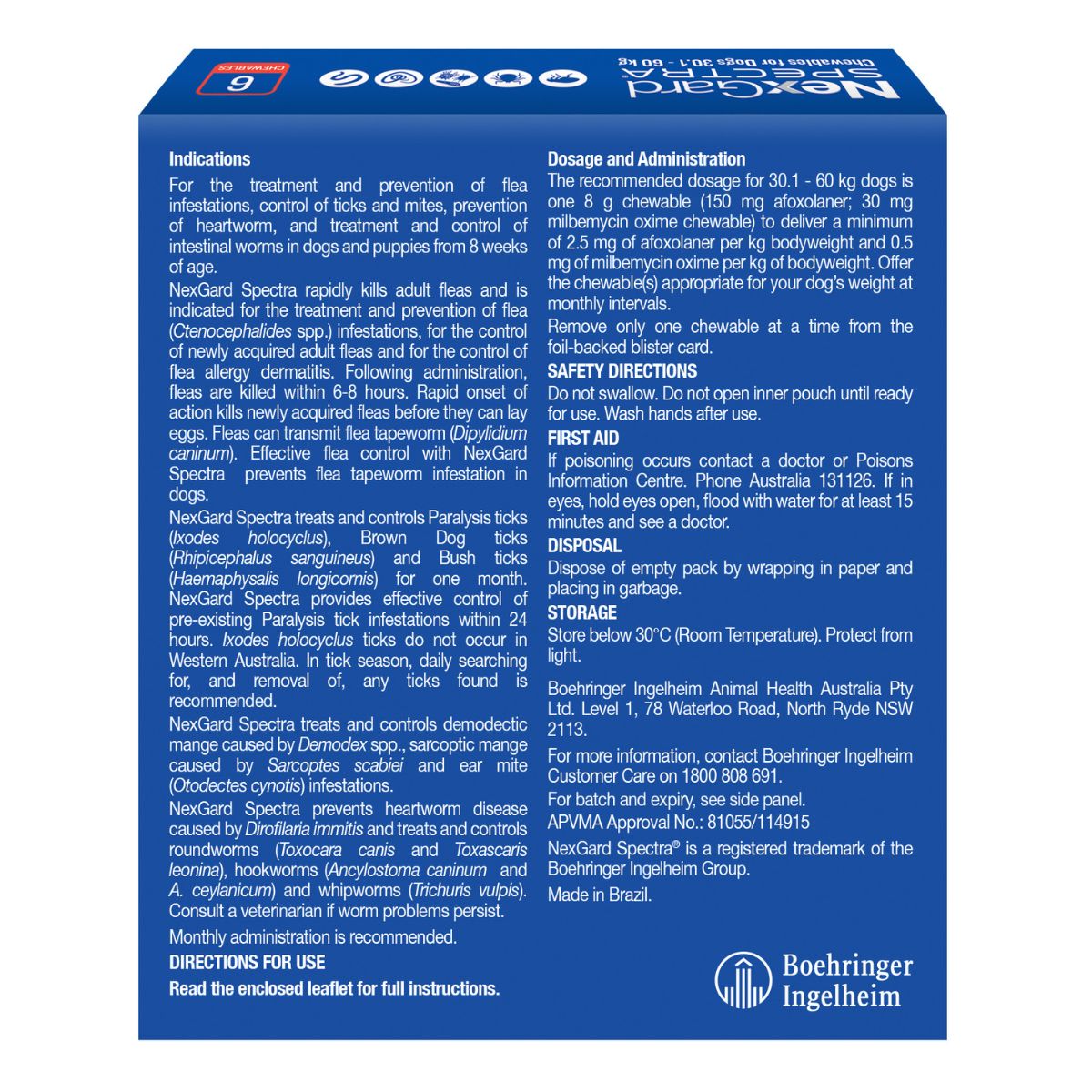 NexGard Spectra Dogs 30.1-60kg 6pk-2006732766615572481