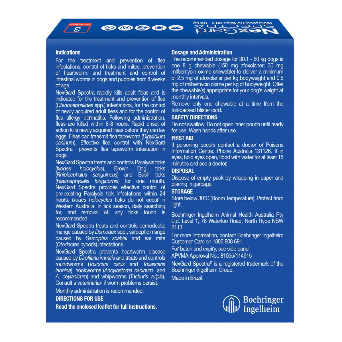NexGard Spectra Dogs 30.1-60kg 3pk-2006732766456188929