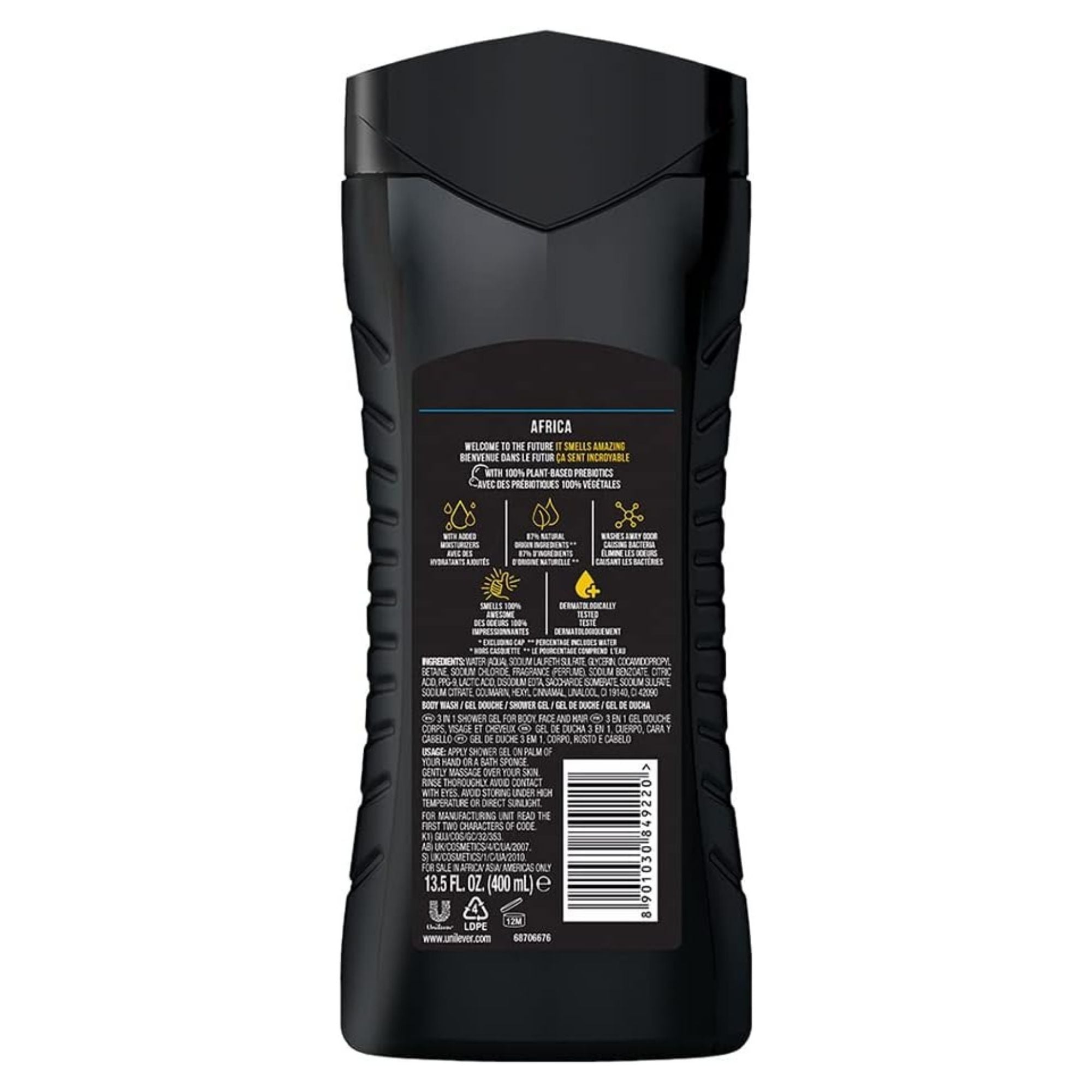 AXE 400mL Africa 3in1 Body Face Hair Wash-2100002222661308417