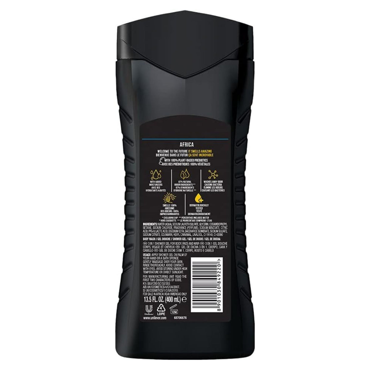 AXE 400mL Africa 3in1 Body Face Hair Wash-2100002222661308417