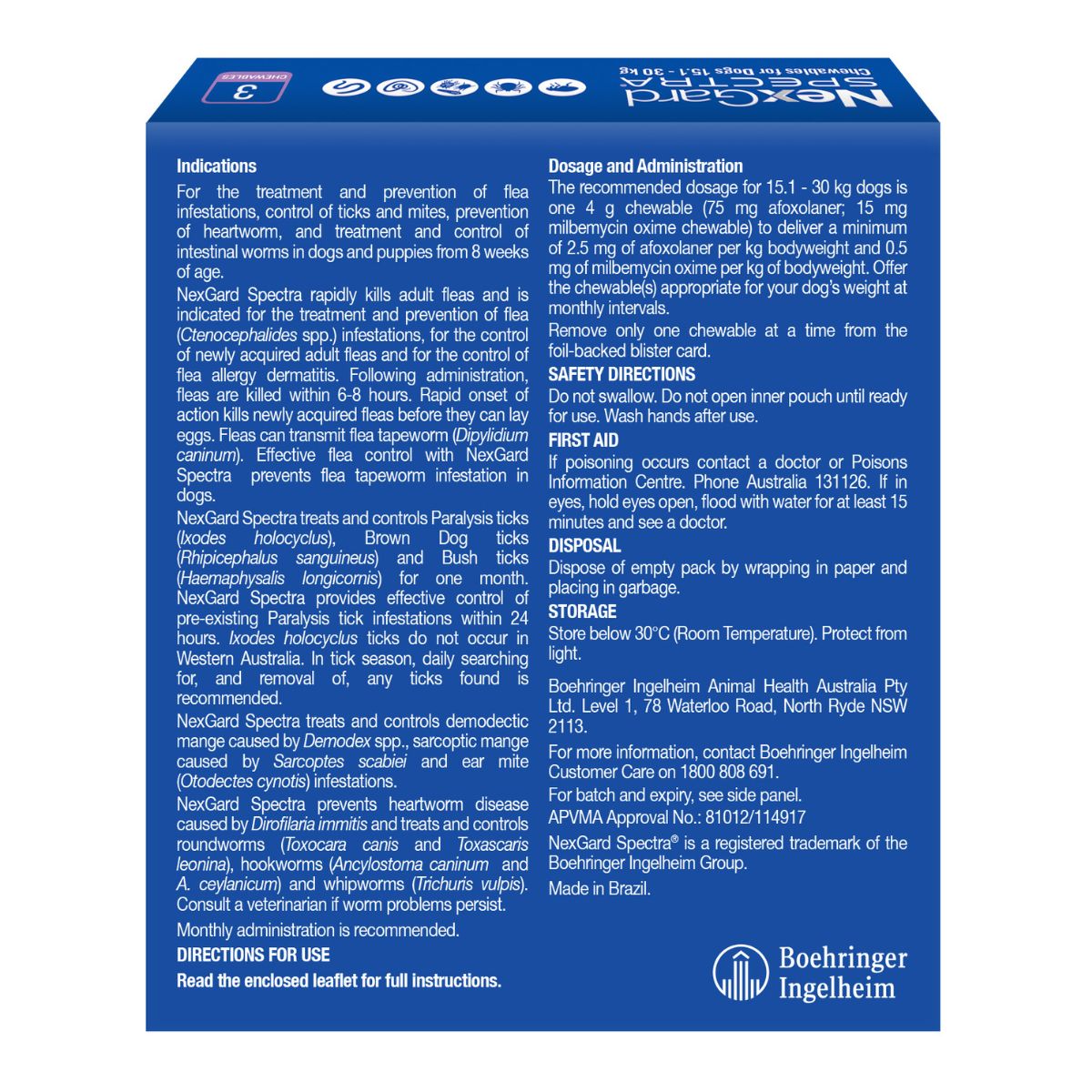 NexGard Spectra Dogs 15.1-30kg 3pk-2006732764795244545
