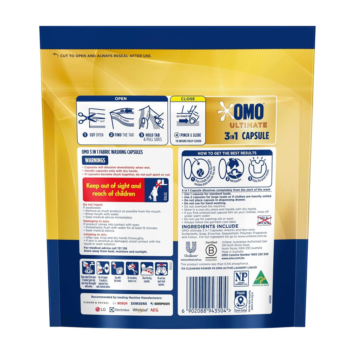 Omo Ultimate 3in1 x 17 Laundry Capsules-2100034983916867585