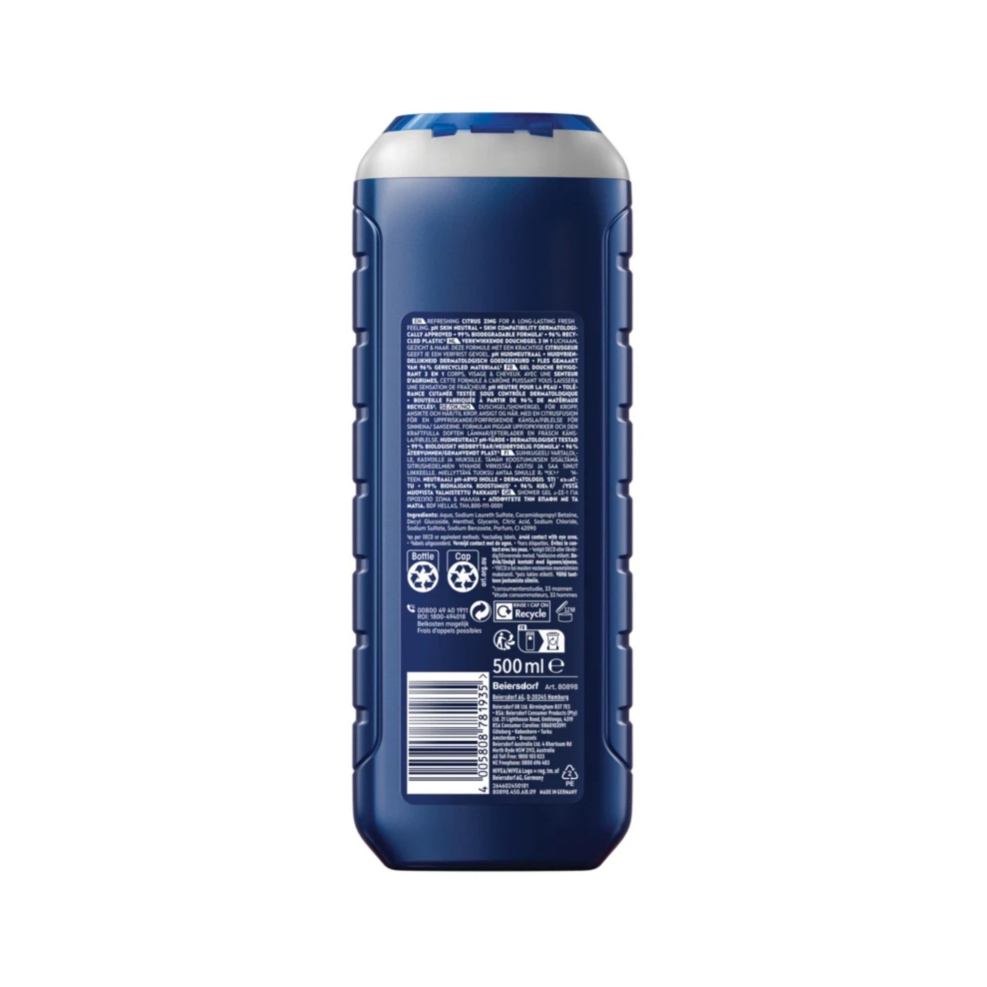 Nivea Men 500ml Power Fresh Shower Gel x3-2100034981719052289