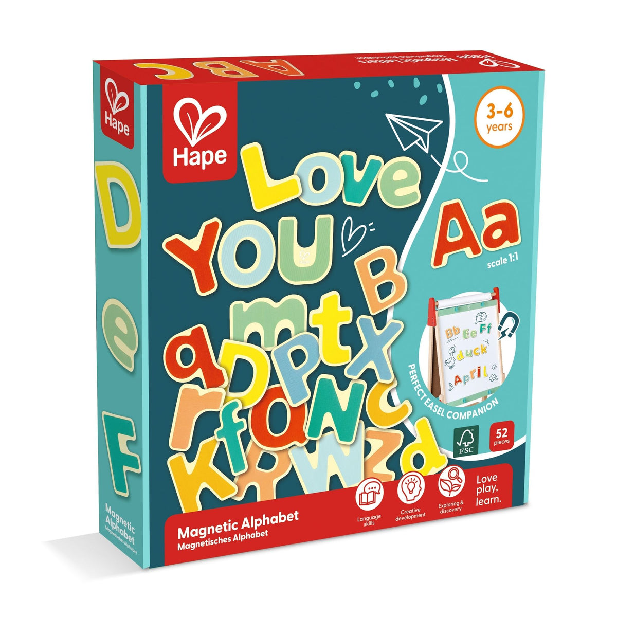 Hape 52pc Magnetic Alphabet-2100002201513627649