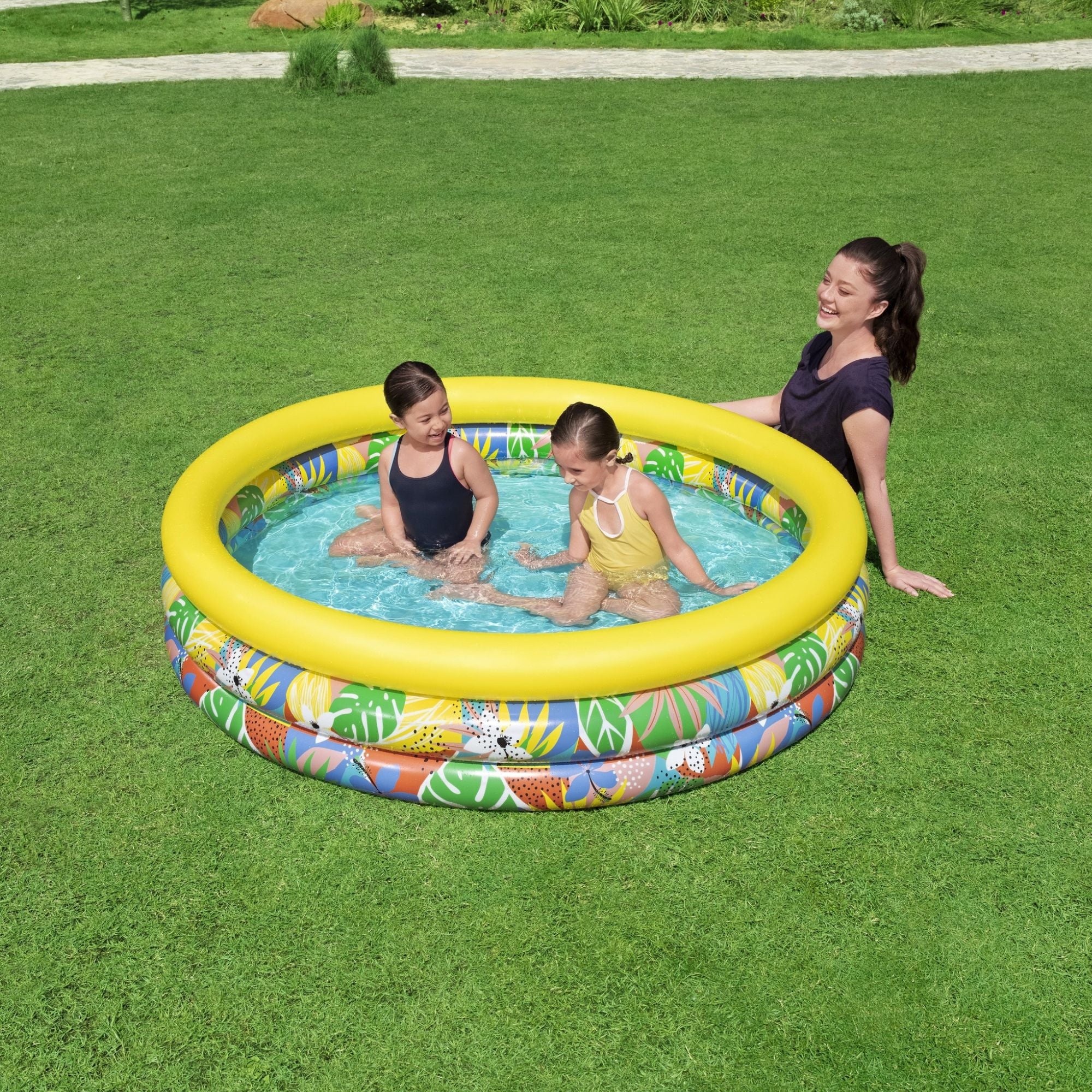 Bestway 1.68m x 38cm Floral Paradise Play Pool-2017004926210805761
