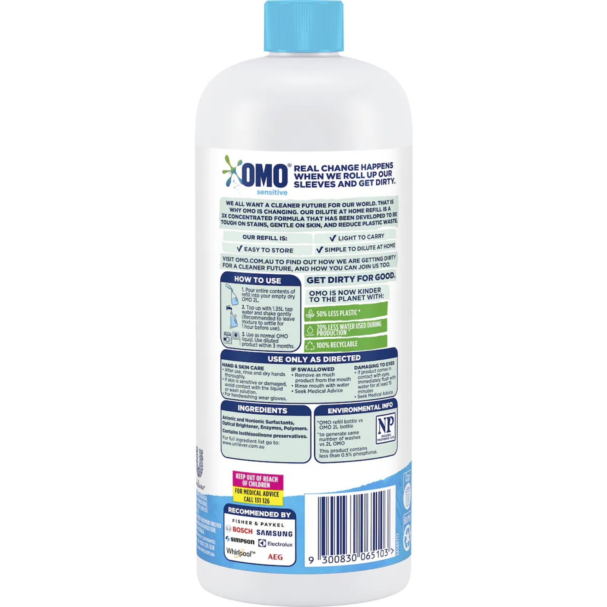OMO Sensitive Laundry Liquid 665mL x4-2050056866611990529