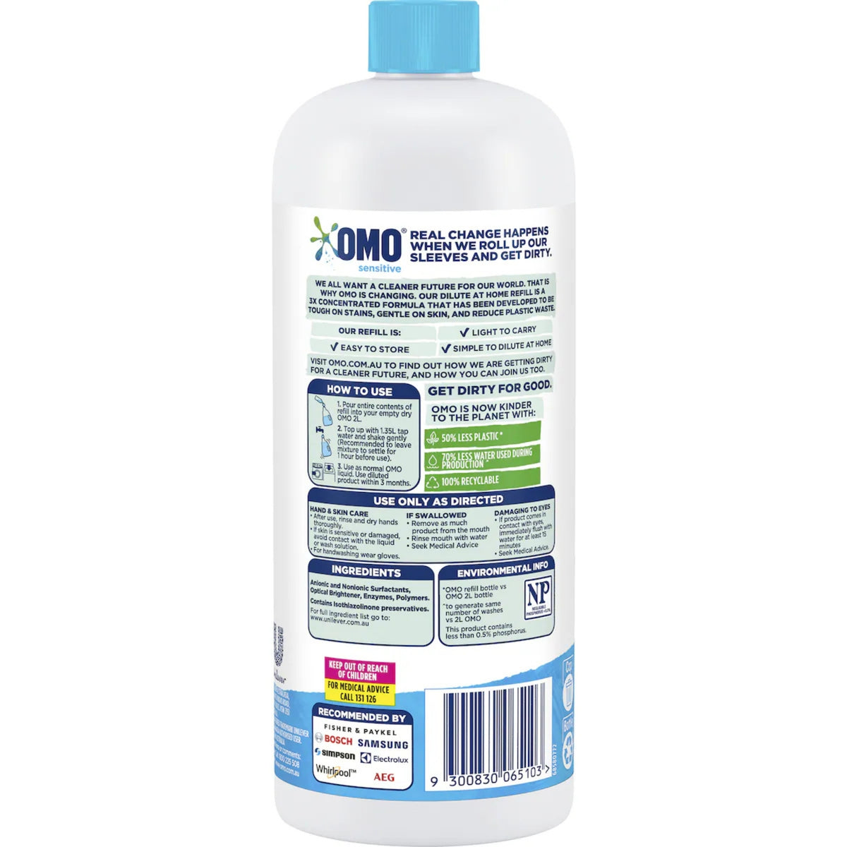 OMO Sensitive Laundry Liquid 665mL x4-2050056866611990529