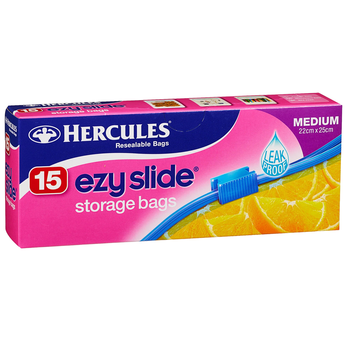 Hercules Ezy Slide Medium Storage Bags 15pk x5-2050056818251665409