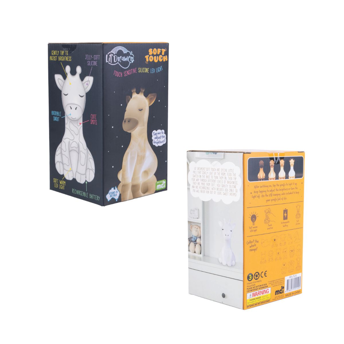 Lil' Dreamers Giraffe Soft Touch LED Light-1984023729541353474