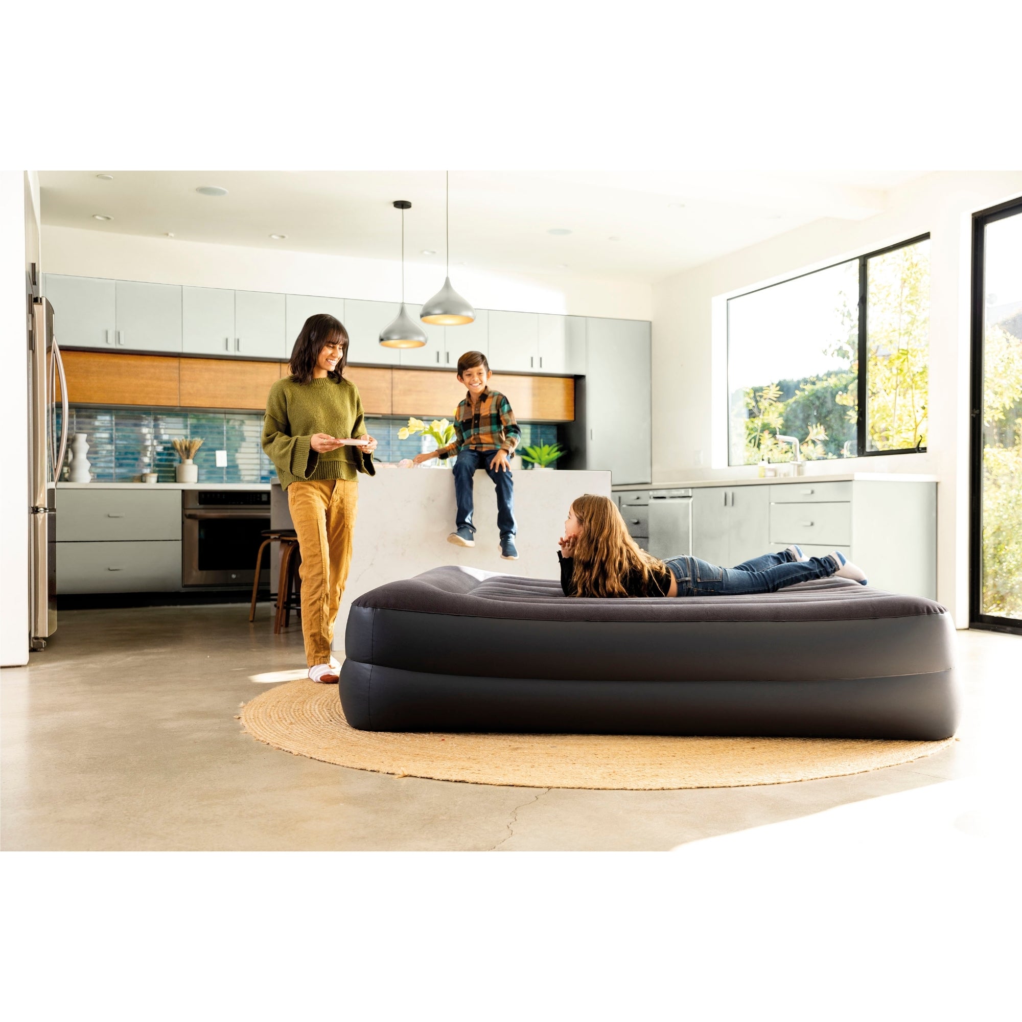 Intex Queen Pillow Rest Raised Airbed W/ Fiber-Tech-2050056776224739330