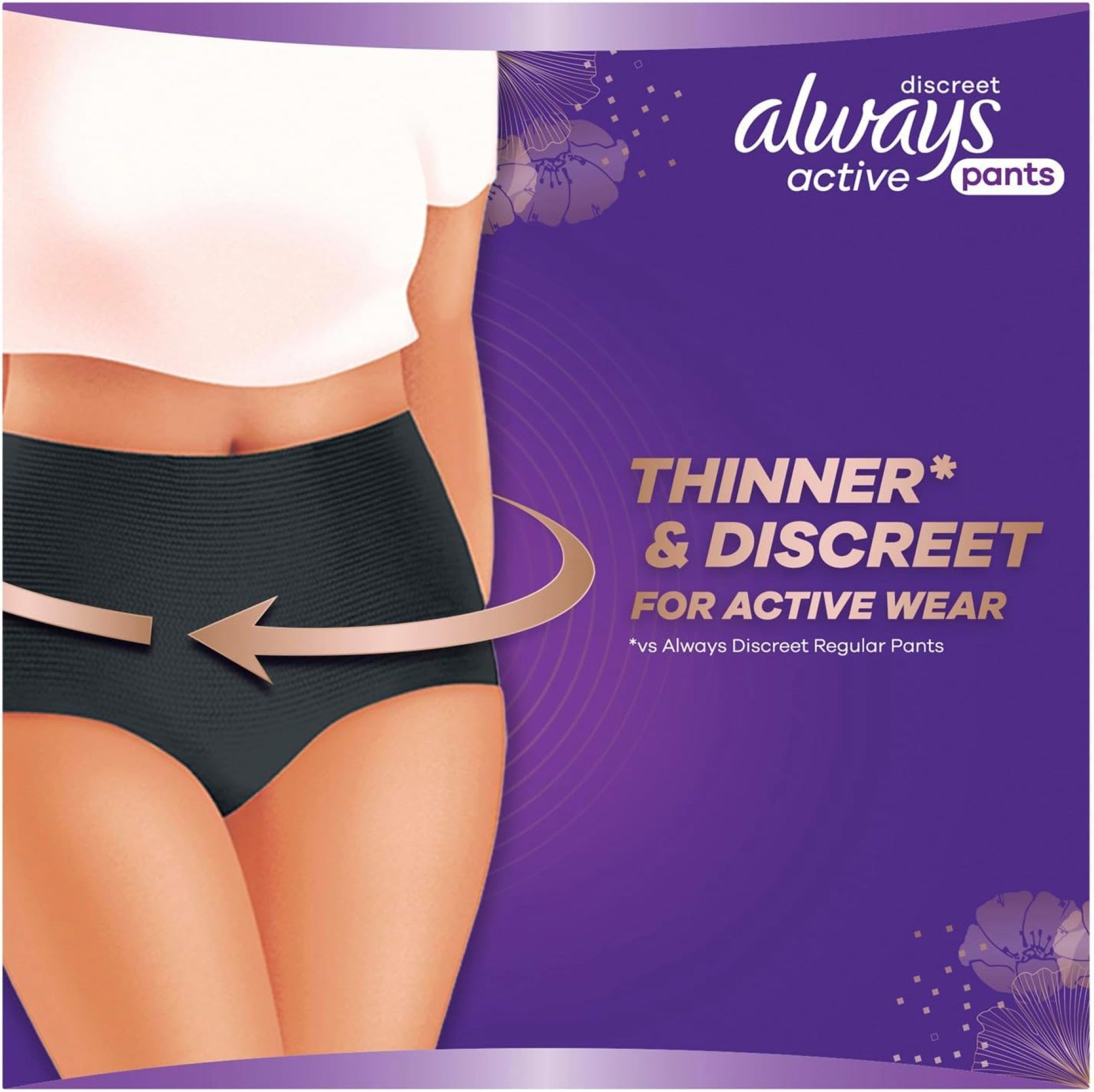 Always Discreet 5 in 1 Pants Large 16-22 95-125cm 8 Pack-2050056843790782465