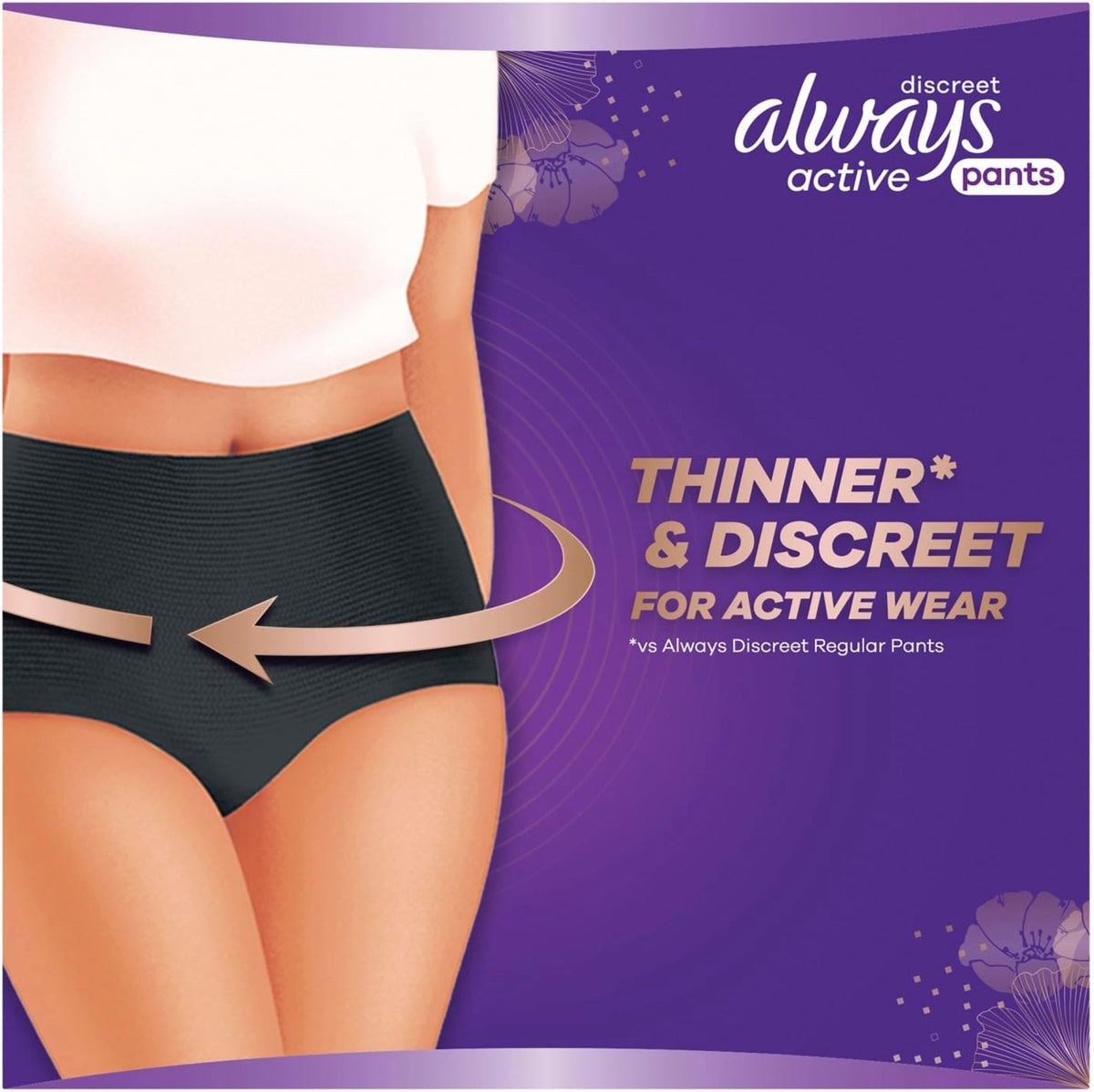 Always Discreet 5 in 1 Pants Large 16-22 95-125cm 8 Pack-2050056843790782465