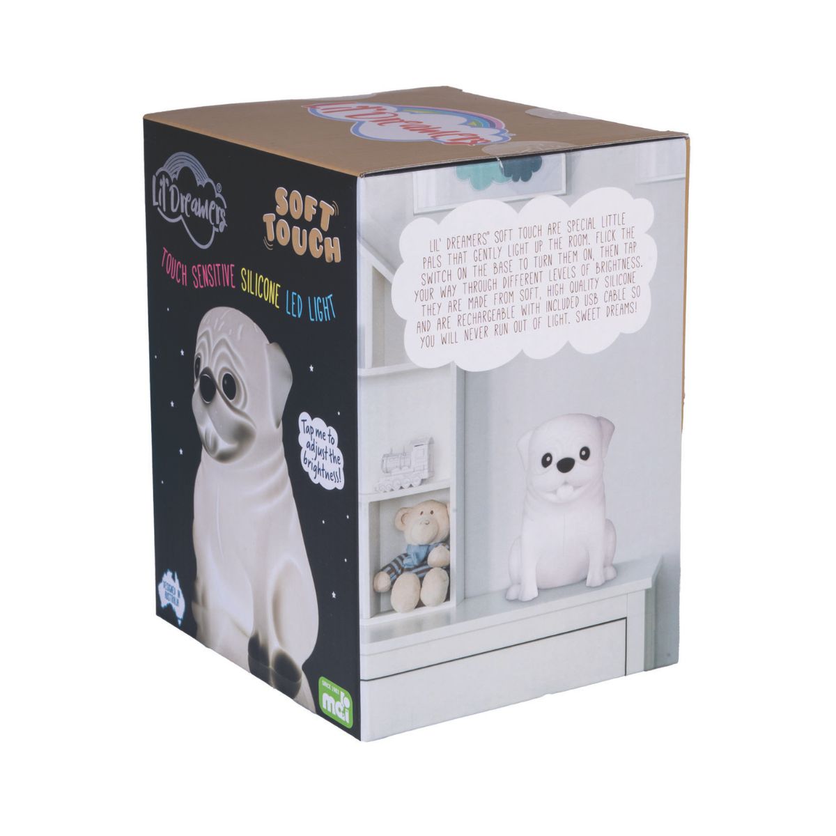 Lil' Dreamers Pug Soft Touch LED Light-1984023730380214274