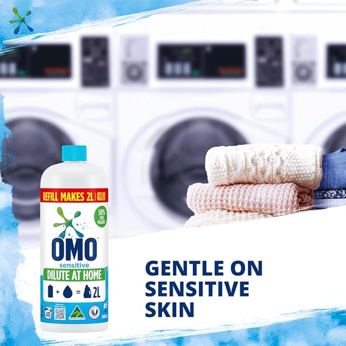 OMO Sensitive Laundry Liquid 665mL x2-2050056866259668994