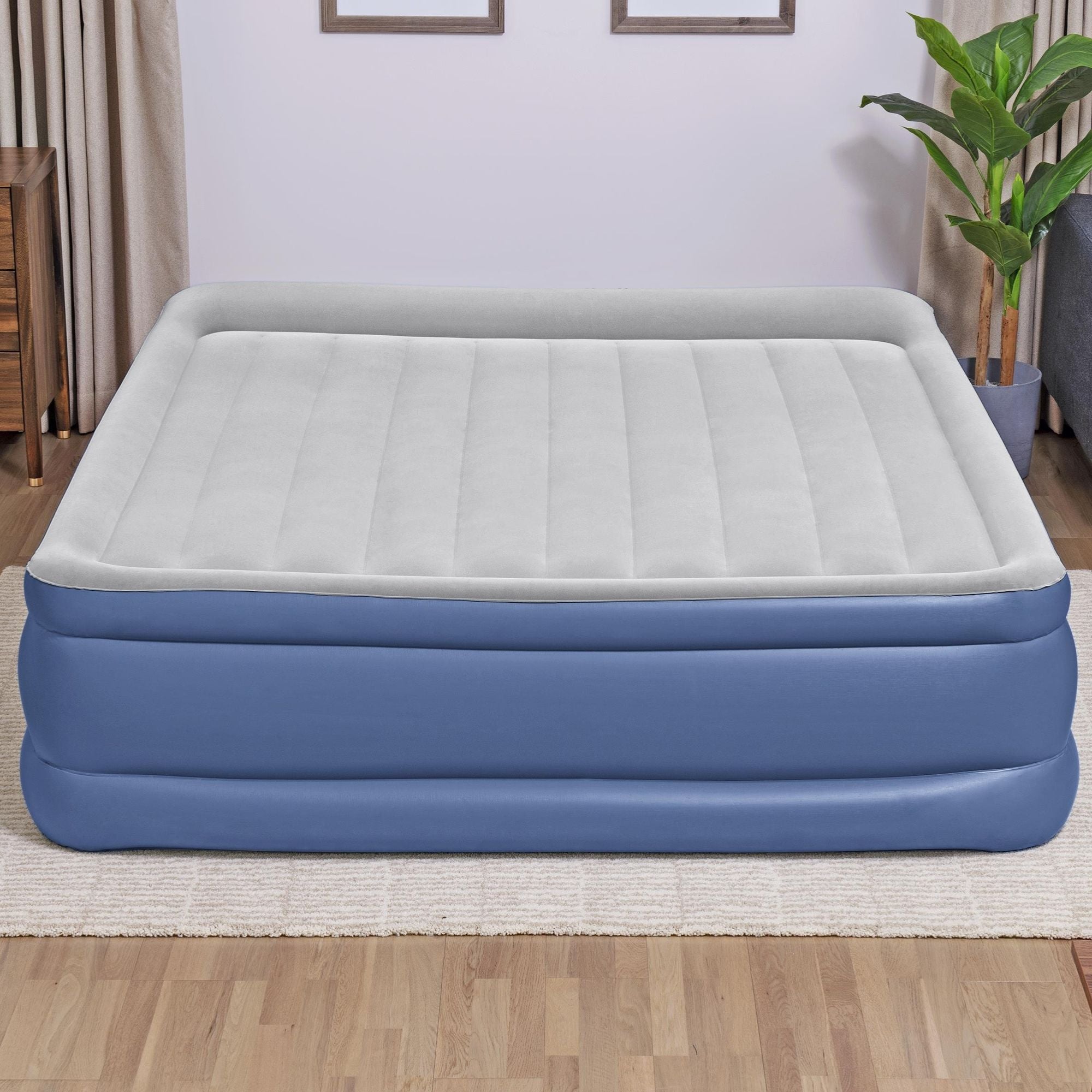 Bestway 203 x 193 x 56cm Tritech Air Mattress King Built-in AC Pump-2017004927657840642