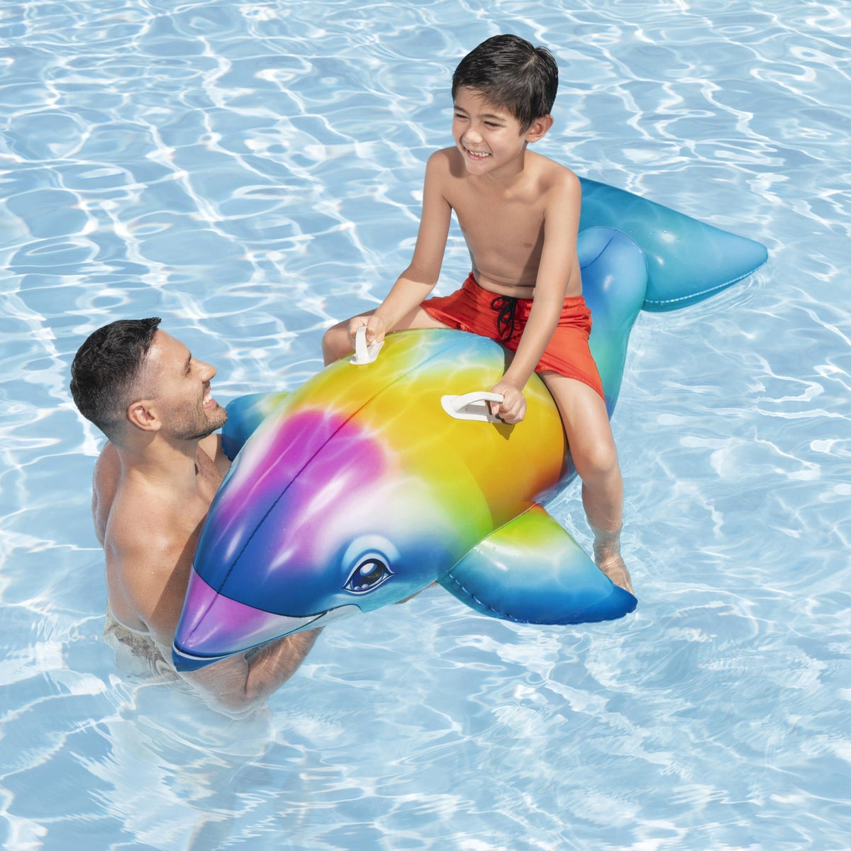 Bestway Dolphin Daydream Inflatable Ride On-2109799585575276548