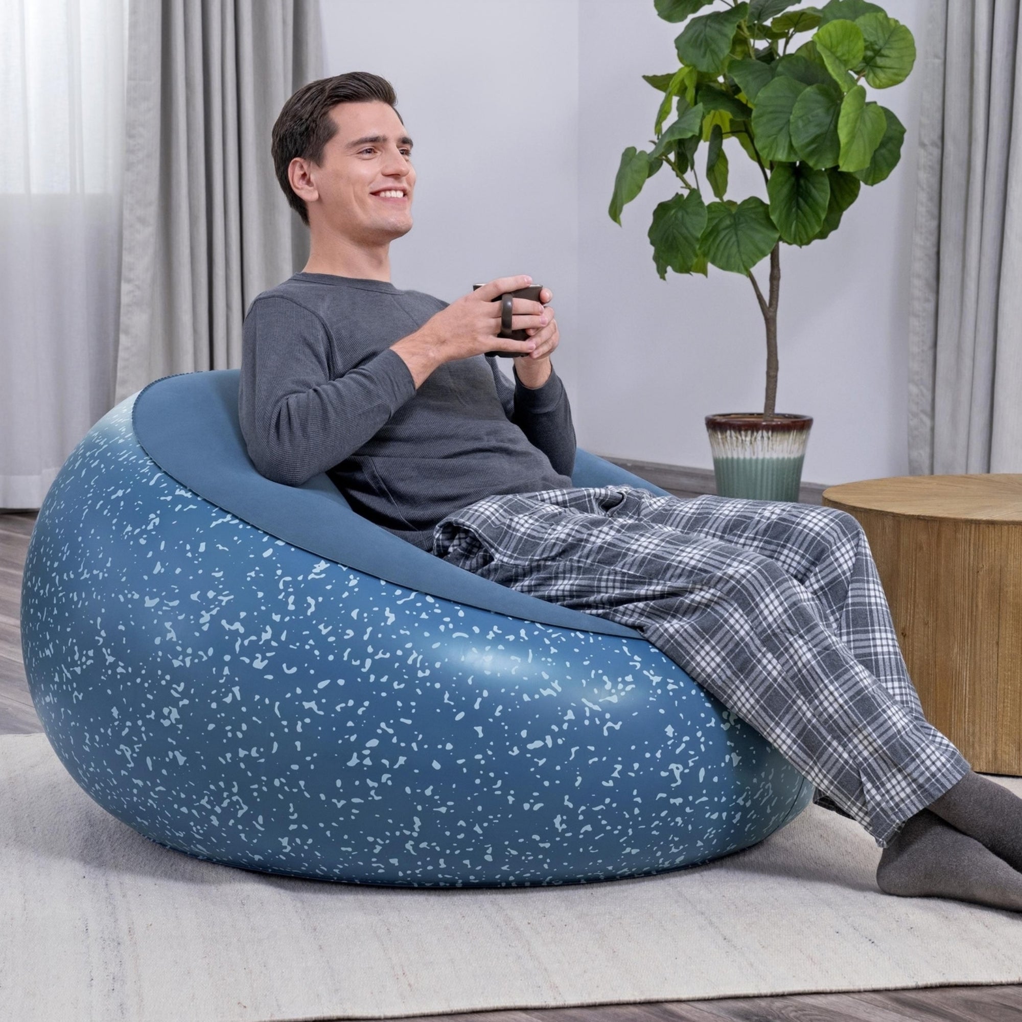 Bestway Inflate A Chair Blue Inflatable Chair-2109799587290746884