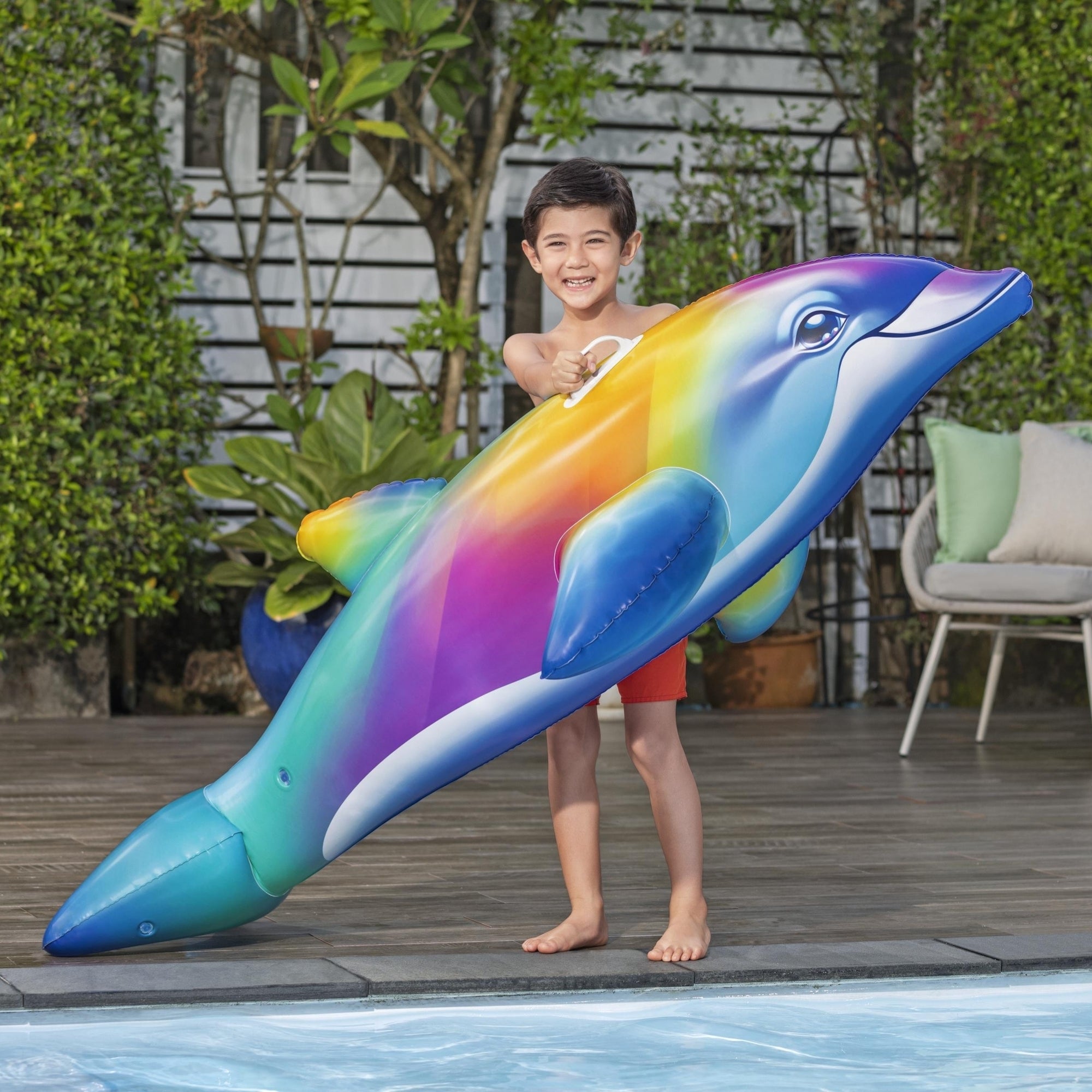 Bestway Dolphin Daydream Inflatable Ride On-2109799585575276549