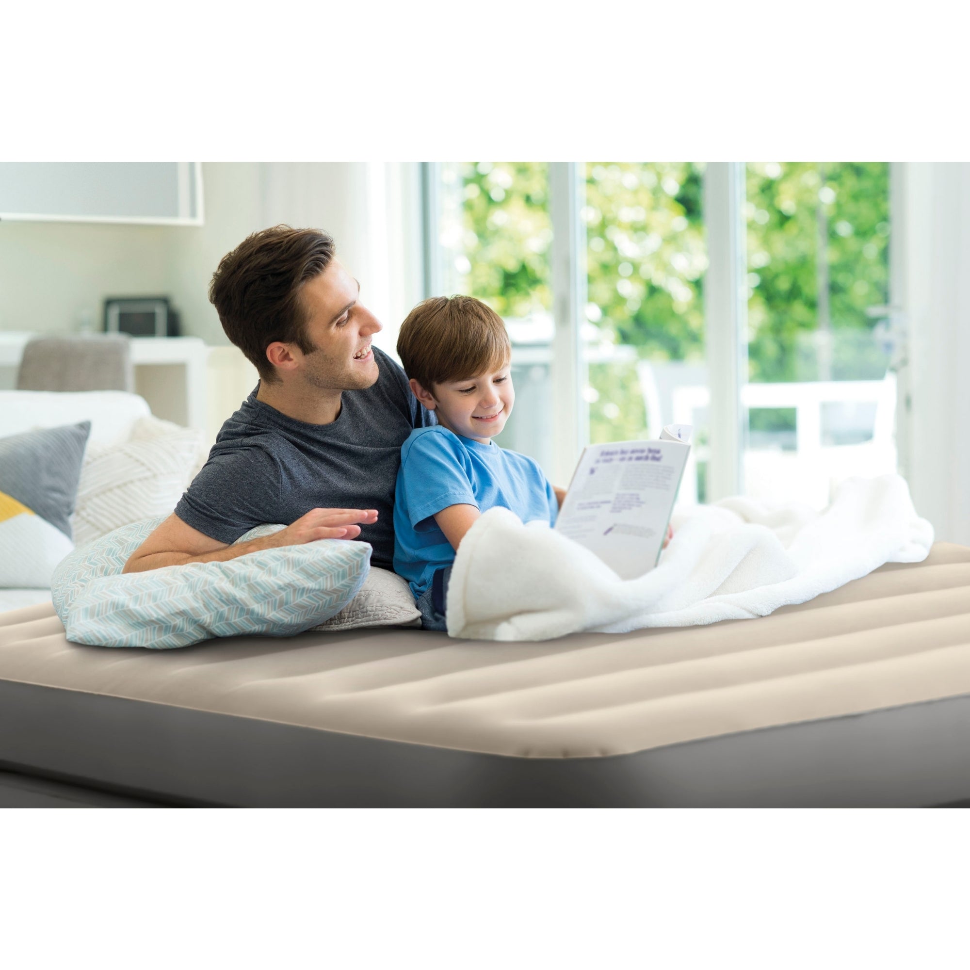 Intex Queen Comfort Elevated Airbed W/ Fiber-Tech-2050056776572866564