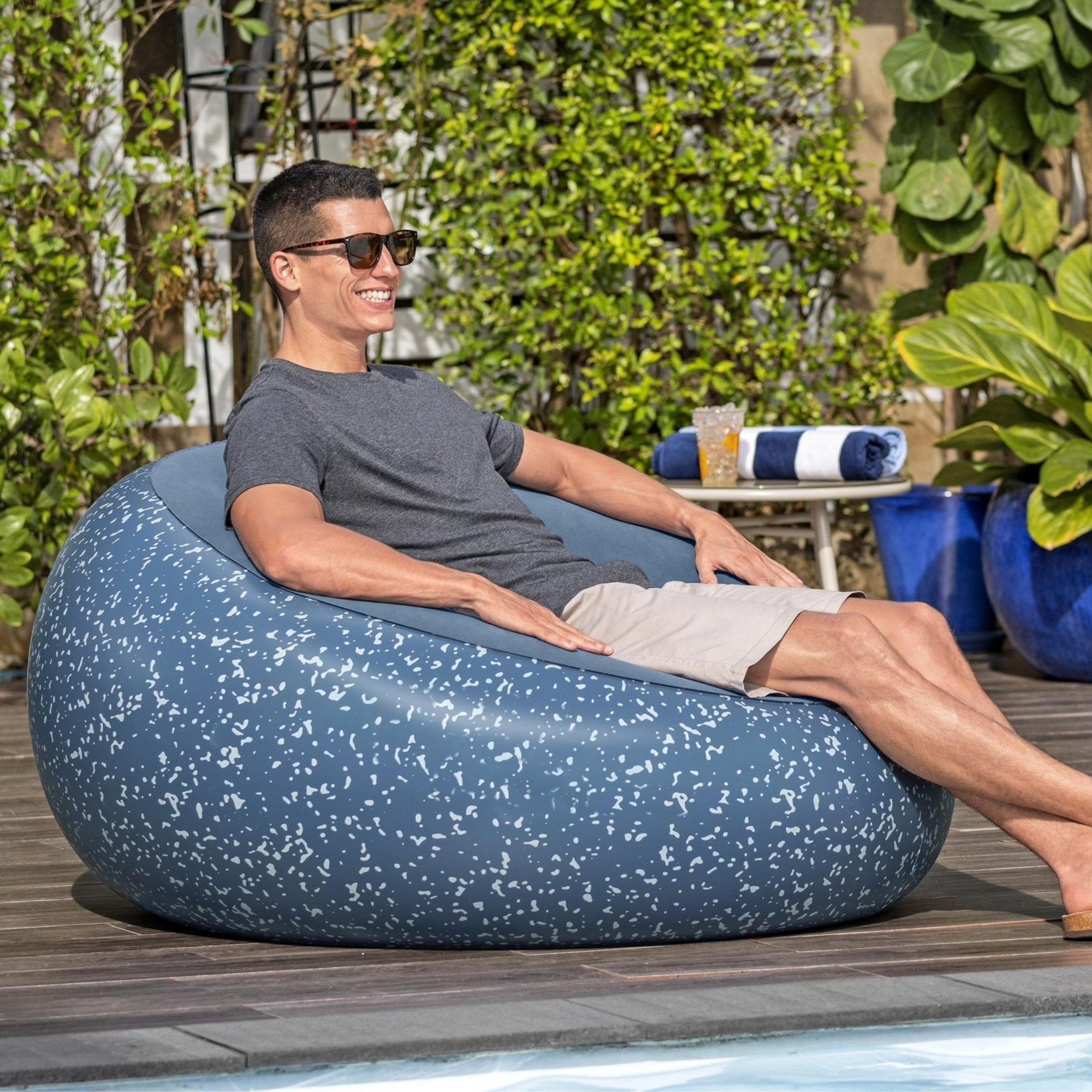 Bestway Inflate A Chair Blue Inflatable Chair-2109799587290746885