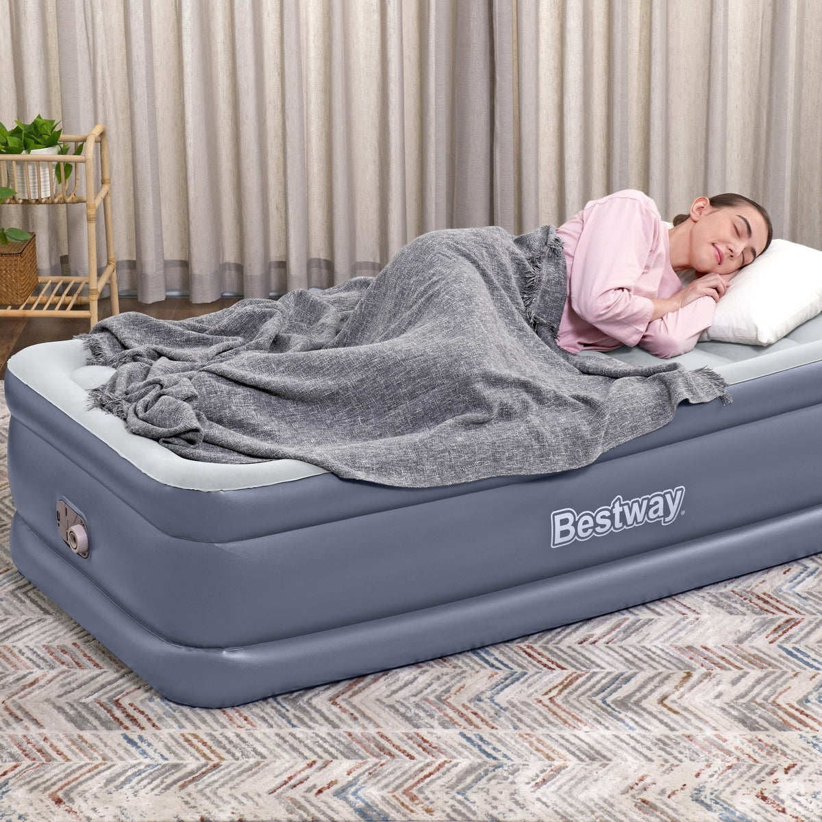 Bestway Twin Tritech Air Mattress with Built in Pump-2109799587097808901