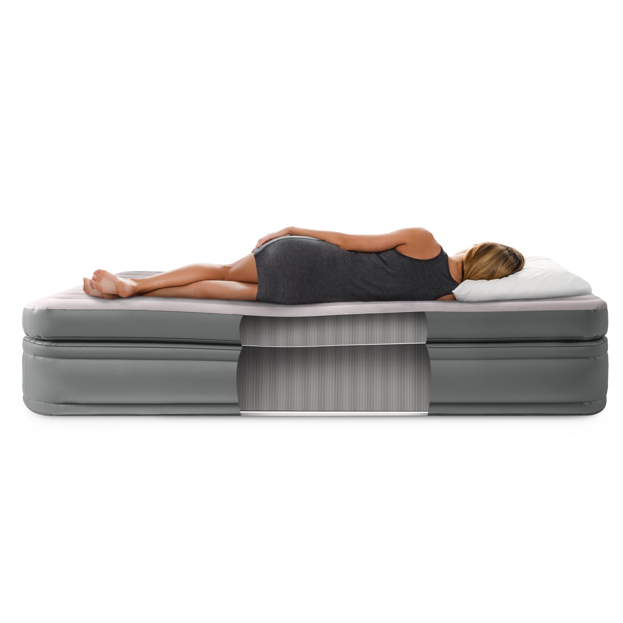 Intex Queen Comfort Elevated Airbed W/ Fiber-Tech-2050056776572866565