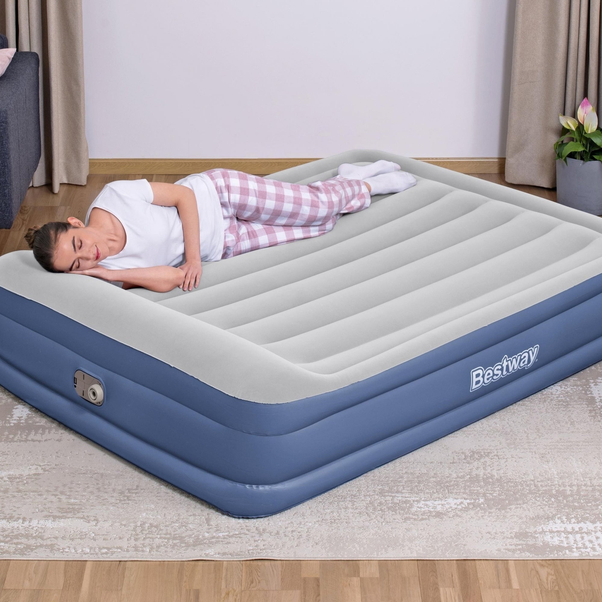Bestway Queen Tritech Air Mattress with Built in Pump-2109799587202666502