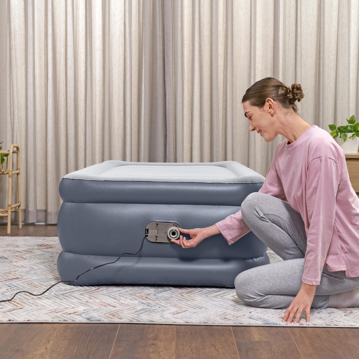 Bestway Twin Tritech Air Mattress with Built in Pump-2109799587097808902