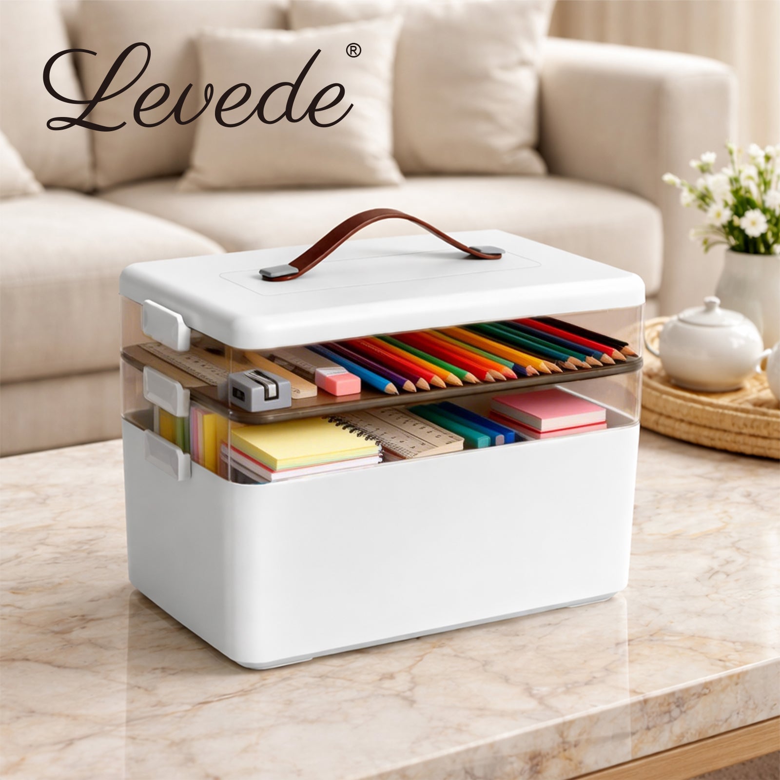 Levede Medical Storage Box Three Layer Medicine Case-2017004943969488903