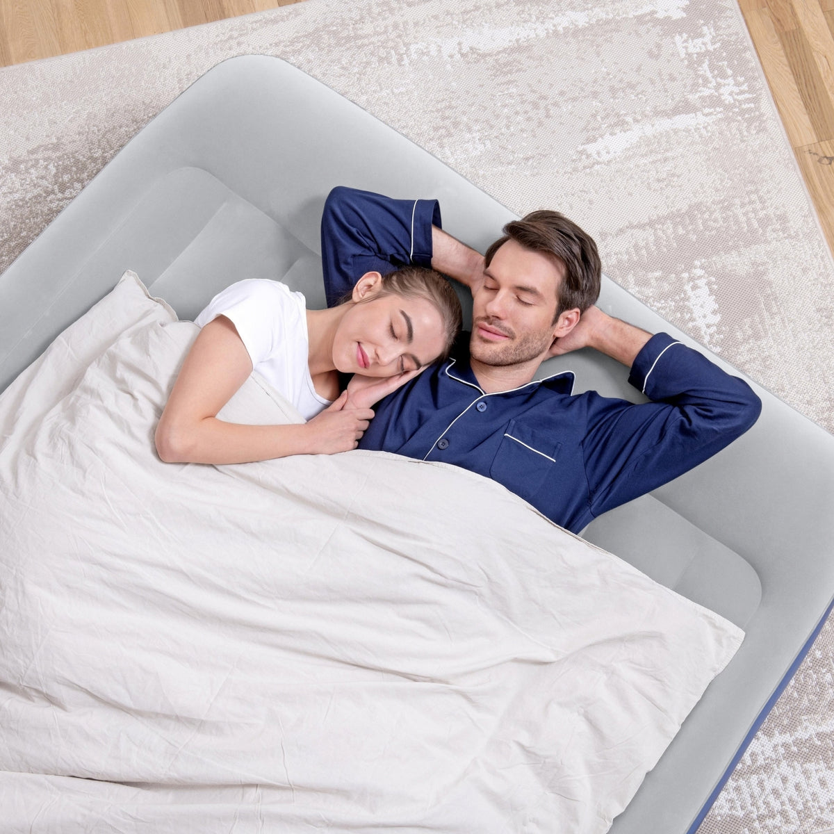 Bestway Queen Tritech Air Mattress with Built in Pump-2109799587202666503