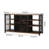 Levede Bar Cabinet Buffet Sideboard Walnut-1864183280685944834