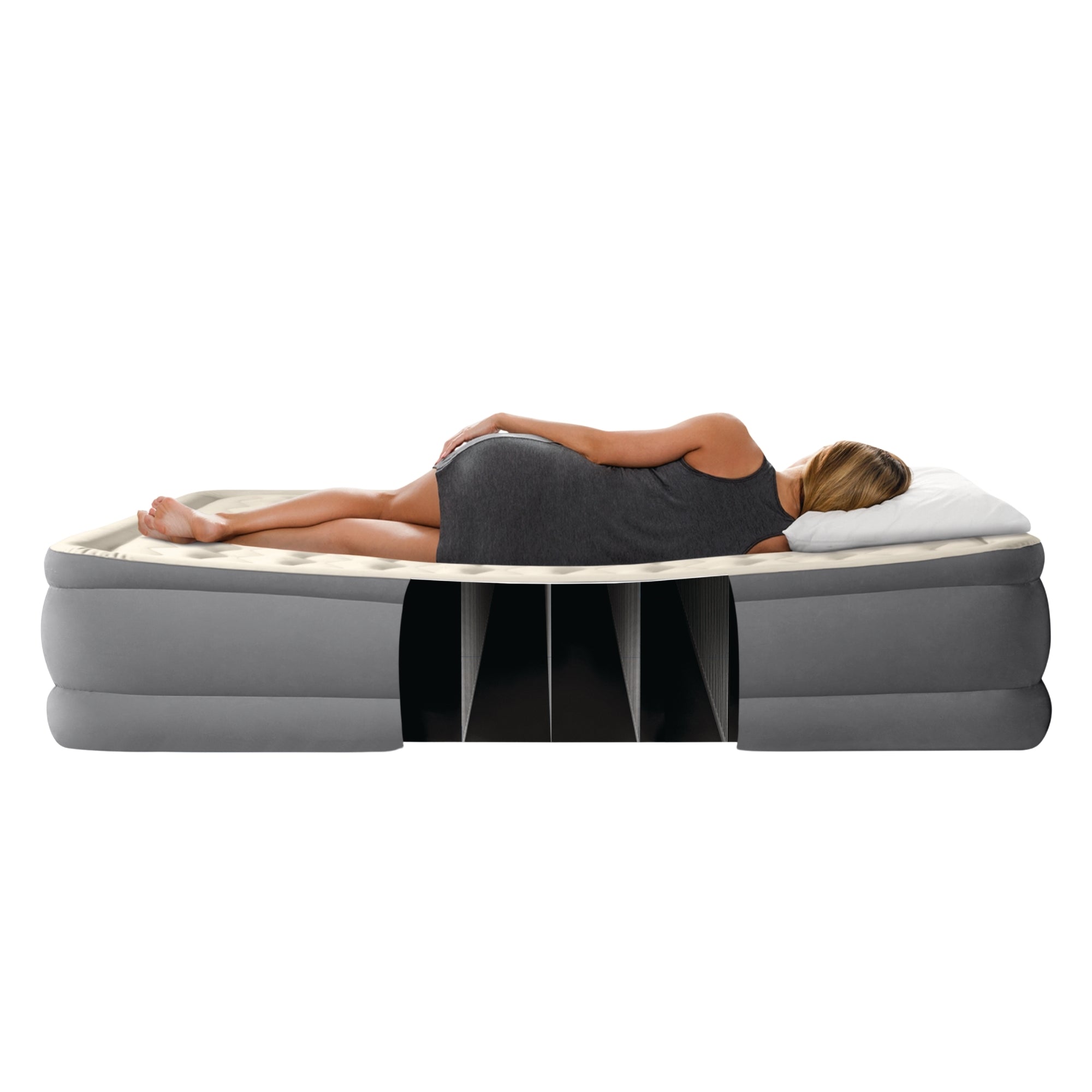 Intex Queen Premaire II Elevated Airbed W/ Fiber-Tech-2050056776736444423